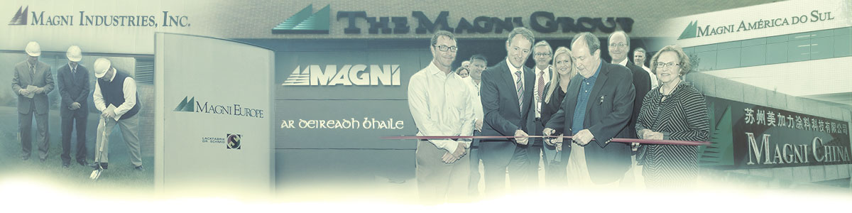 Magni executive team opening factory